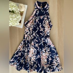 High neck floral